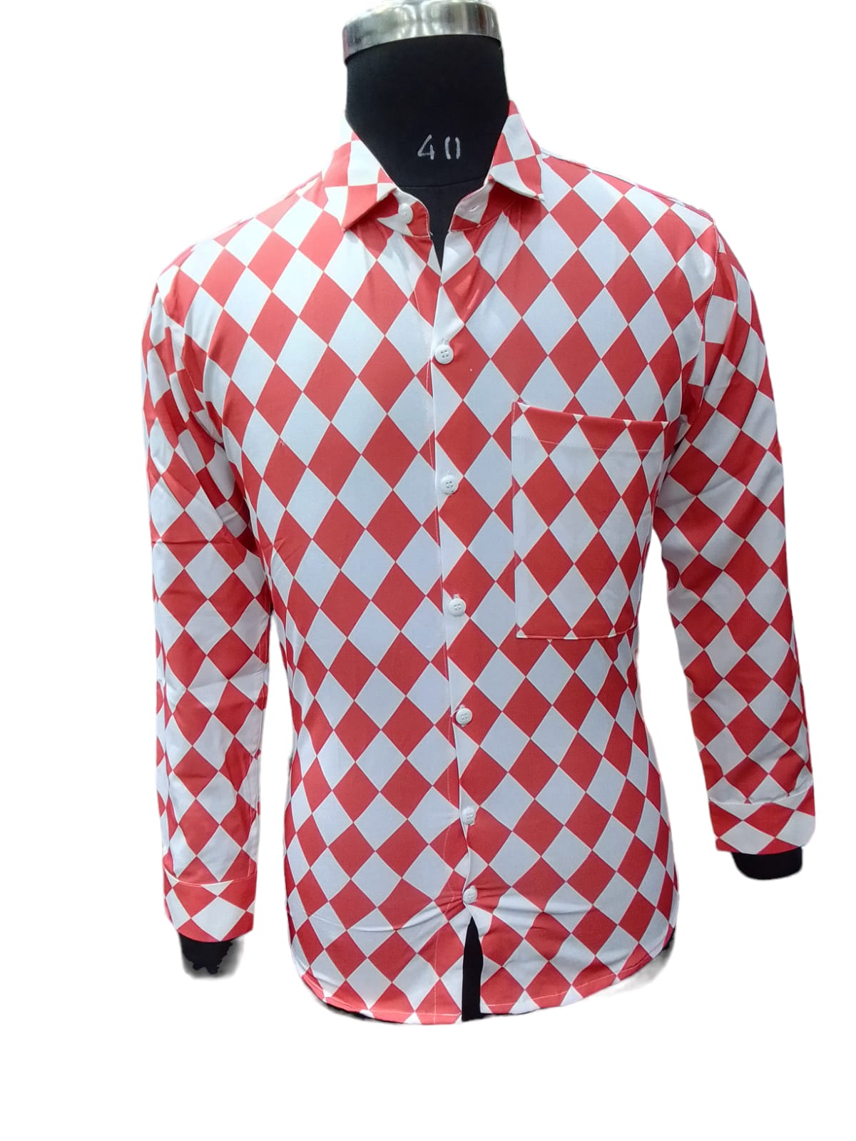 Premium Quality Red & White Checked Shirt 1005