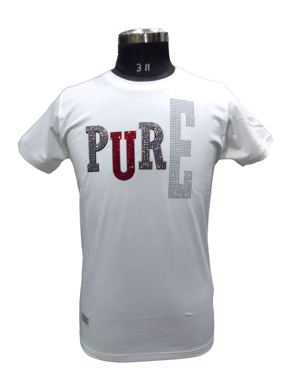 PREMIUM QUALITY WHITE PRINTED T - SHIRT 3061