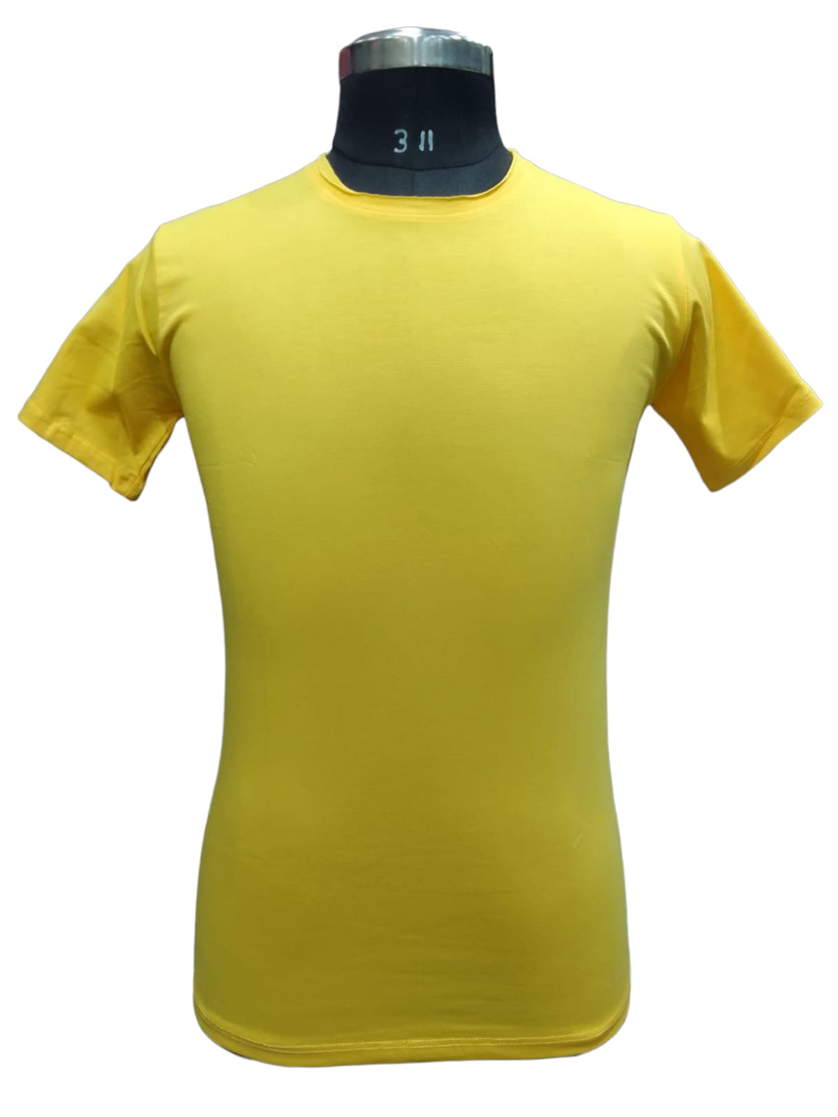 SOLID YELLOW COLOUR ROUND NECK T SHIRT 3090