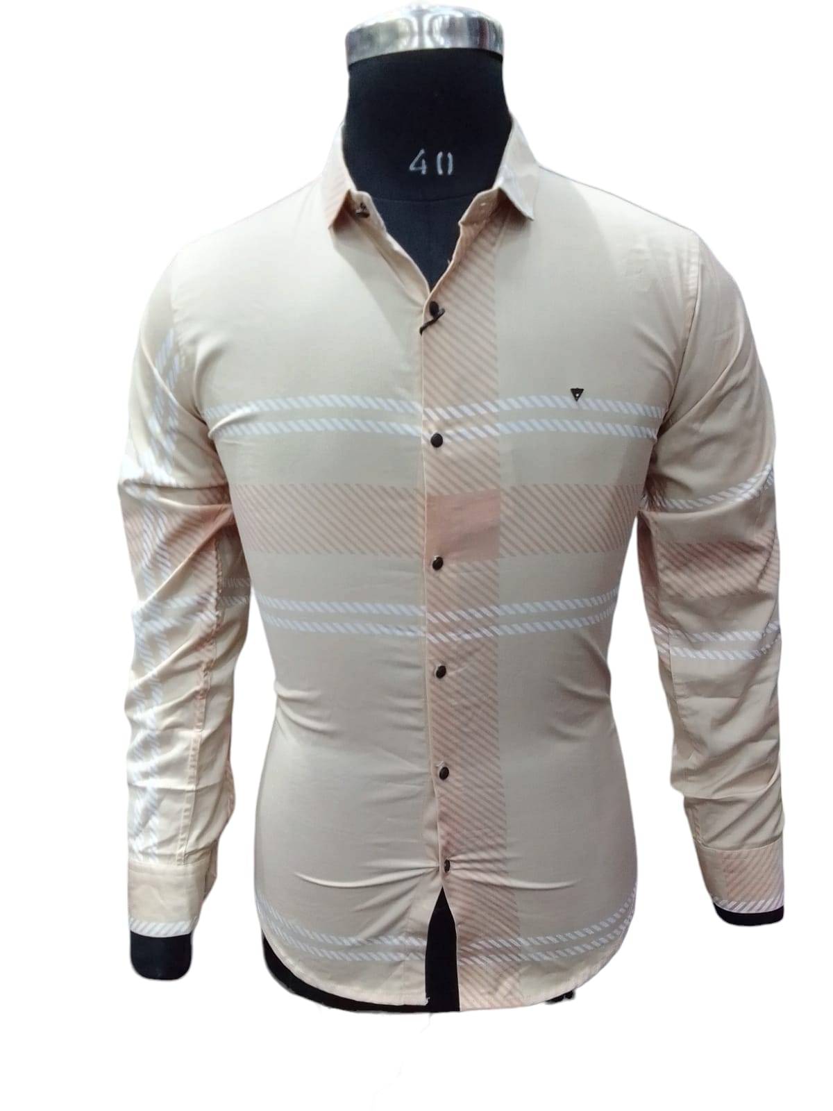 Premium Quality Mix Cotton Lycra Checked Shirt 1003