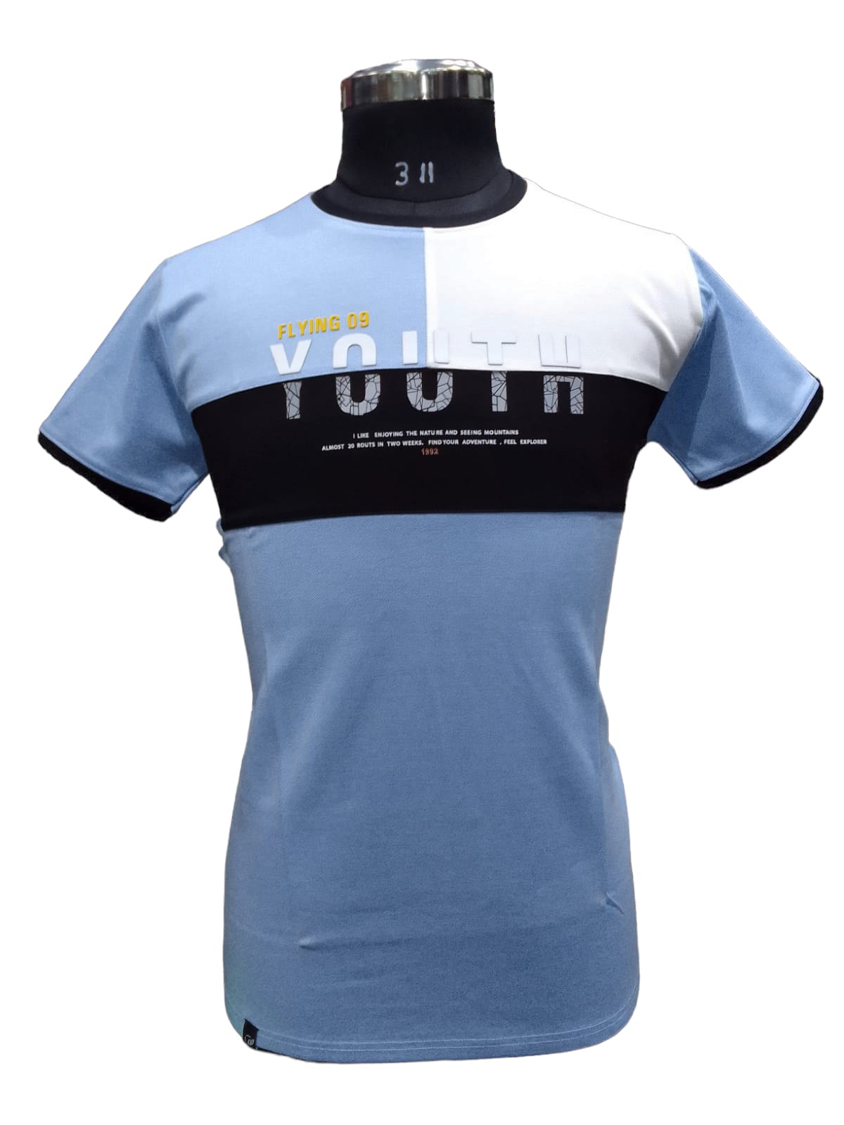 PREMIUM QUALITY T SHIRT  IN WHITE AND BLUE COLOUR 3060