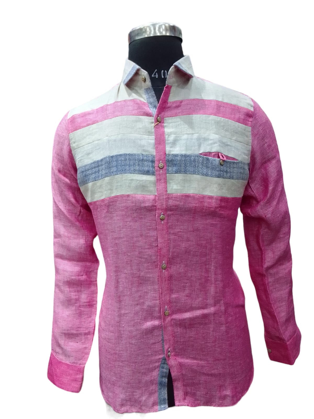 Premium Quality Party Wear Designer Linen Fabric Shirt 1023